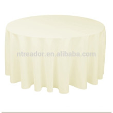 120 dans un tissu de table solide en poly rond